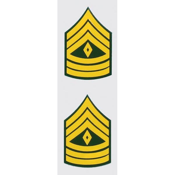 US Army E-8 1st SGT Rank 2-Piece 1 inch Decals - HATNPATCH