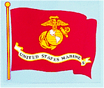 U.S. Marine Corps Wavy Flag Decal - HATNPATCH
