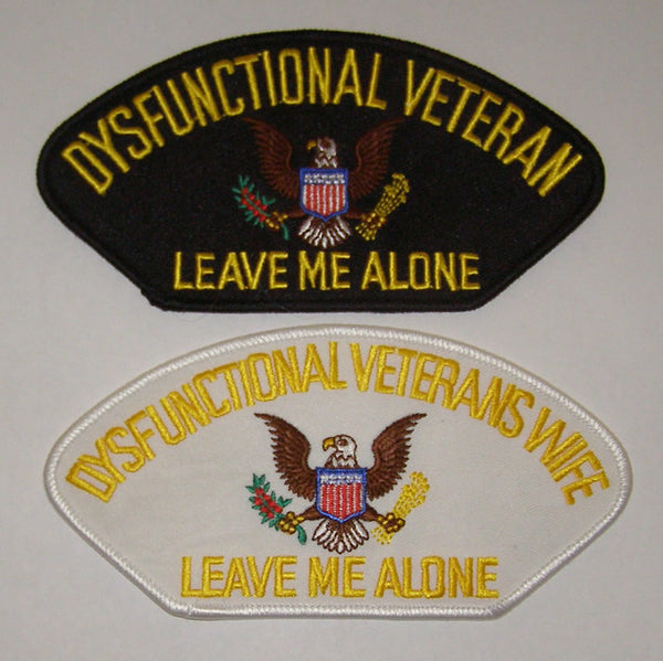 Dysfunctional Veteran His and Hers Patch Set - Black/White - HATNPATCH