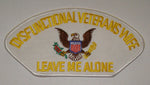 Dysfunctional Veterans Wife Leave Me Alone Patch - White - HATNPATCH