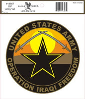 OPERATION IRAQI FREEDOM ARMY VET DECAL - HATNPATCH
