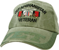 OEF AFGHANISTAN VETERAN OD EMBROIDERED HAT - 5 - HATNPATCH