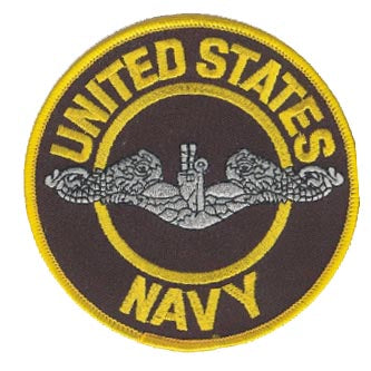 U.S.NAVY W/SUB ENLISTED SILVER DOLPHINS PATCH - HATNPATCH