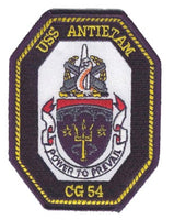 USS ANTIETAM/CREST CF-54 HEXAGON PATCH - HATNPATCH