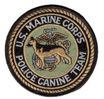 USMC MILITARY POLICE CANINE HOOK AND LOOP BACK PATCH - HATNPATCH