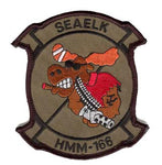 HMM-166 "SEAELK" PATCH (Hook & Loop) - HATNPATCH