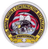 SEABEES U.S. NAVAL MOBILE CONST BN 5 PATCH - HATNPATCH