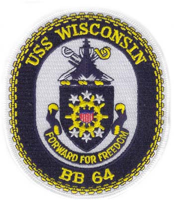 USS WISCONSIN (BB-64) LARGER PATCH - HATNPATCH