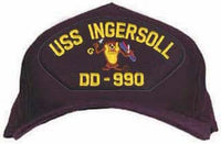 USS INGERSOLL DD-990 W/DEVIL HAT - HATNPATCH