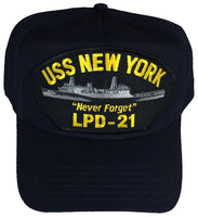 USS NEW YORK LPD-21 NEVER FORGET HAT - HATNPATCH