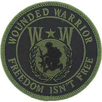 WW WOUNDED WARRIOR PATCH - OD Green/Black - HATNPATCH