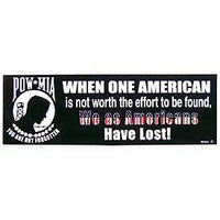 When One American….. POW Bumper Sticker - HATNPATCH