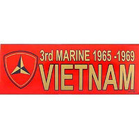 3rd Marine Division Division 1965 - 1969 Vietnam Bumper Sticker - HATNPATCH