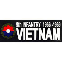 9th Infantry Division 1966 - 1969 Vietnam Bumper Sticker - HATNPATCH