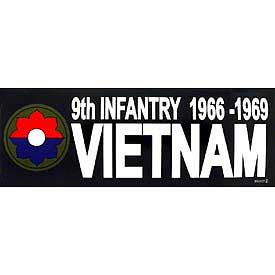 9th Infantry Division 1966 - 1969 Vietnam Bumper Sticker - HATNPATCH