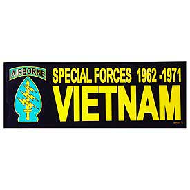 Special Forces 1962 - 1971 Vietnam Bumper Sticker - HATNPATCH