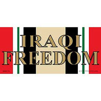 IRAQI FREEDOM RIBBON BUMPER STICKER - HATNPATCH