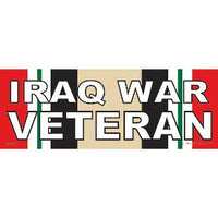 IRAQ WAR VETERAN RIBBON BUMPER STICKER - HATNPATCH