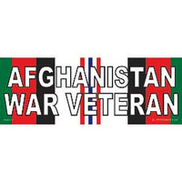 Afghanistan War Veteran Service Ribbon Bumper Sticker - HATNPATCH