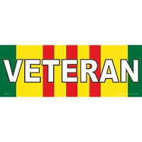 Vietnam Service Ribbon w/ VETERAN Bumper Sticker - HATNPATCH