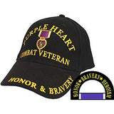 PURPLE HEART COMBAT VETERAN W/MEDAL - HATNPATCH