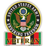 US Army OEF Enduring Freedom Veteran Decal - HATNPATCH