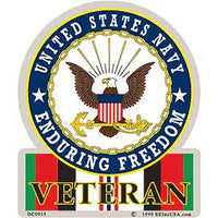 US Navy OEF Enduring Freedom Veteran Decal - HATNPATCH