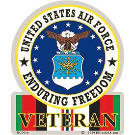 US Air Force OEF Enduring Freedom Veteran Decal | HATNPATCH