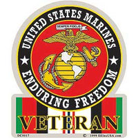 US Marine Corps OEF Enduring Freedom Veteran Decal - HATNPATCH