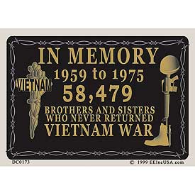 In Memory Vietnam 1959 - 1975 Decal - HATNPATCH