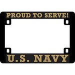 U.S. Navy Heavy Plastic Motorcycle License Plate Frame - HATNPATCH