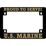 U.S. Marine Heavy Plastic Motorcycle License Plate Frame - HATNPATCH