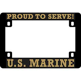 U.S. Marine Heavy Plastic Motorcycle License Plate Frame - HATNPATCH