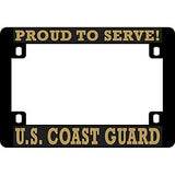 U.S. Coast Guard Heavy Plastic Motorcycle License Plate Frame - HATNPATCH