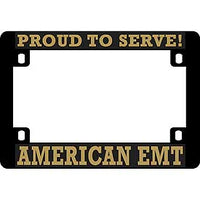 American EMT Heavy Plastic Motorcycle License Plate Frame - HATNPATCH