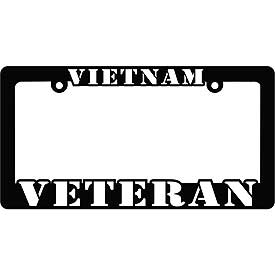 Vietnam Veteran Heavy Plastic License Plate Frame - HATNPATCH
