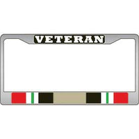 Iraqi Freedom W/Ribbon Veteran License Plate Frame - HATNPATCH