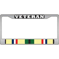 Desert Storm W/Ribbon Veteran License Plate Frame - HATNPATCH