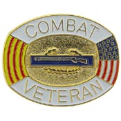 Combat Veteran w/CIB Vietnam Hat Pin - HATNPATCH