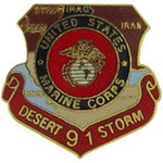 US MARINE CORPS DESERT STORM MAP HAT PIN - HATNPATCH