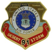 US AIR FORCE DESERT STORM MAP HAT PIN - HATNPATCH
