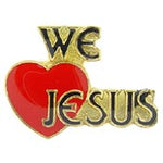 We Love Jesus Pin with Heart - HATNPATCH