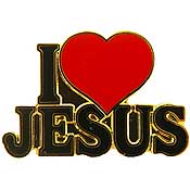 I Love Jesus Pin with Heart - HATNPATCH