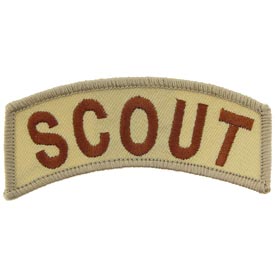 Scout Rocker Tab Desert Army Patch - HATNPATCH