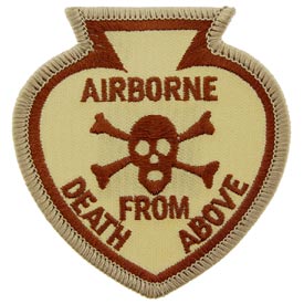 Airborne Death From Above Desert Army Patch - HATNPATCH