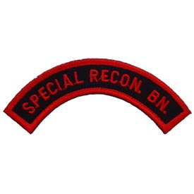 Special Recon Bn Tab Red/Black Patch - HATNPATCH