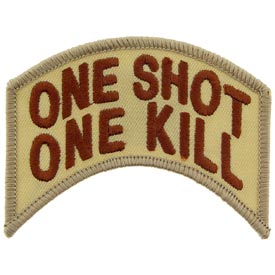 One Shot One Kill Rocker Tab Desert Patch - HATNPATCH