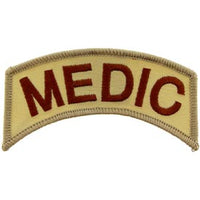 Medic Rocker Tab Desert Army Patch - HATNPATCH