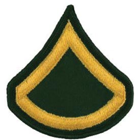 Army E3 Private First Class Dress Green Pair Patch - HATNPATCH