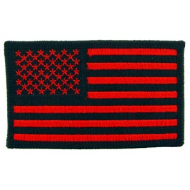 Black/Red USA Flag Patch - HATNPATCH